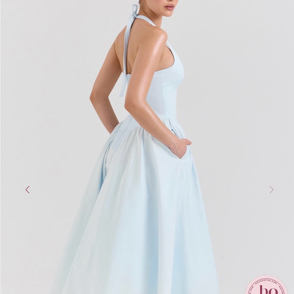 House of CB Light Blue Backless Dress - Picture 2 of 4
